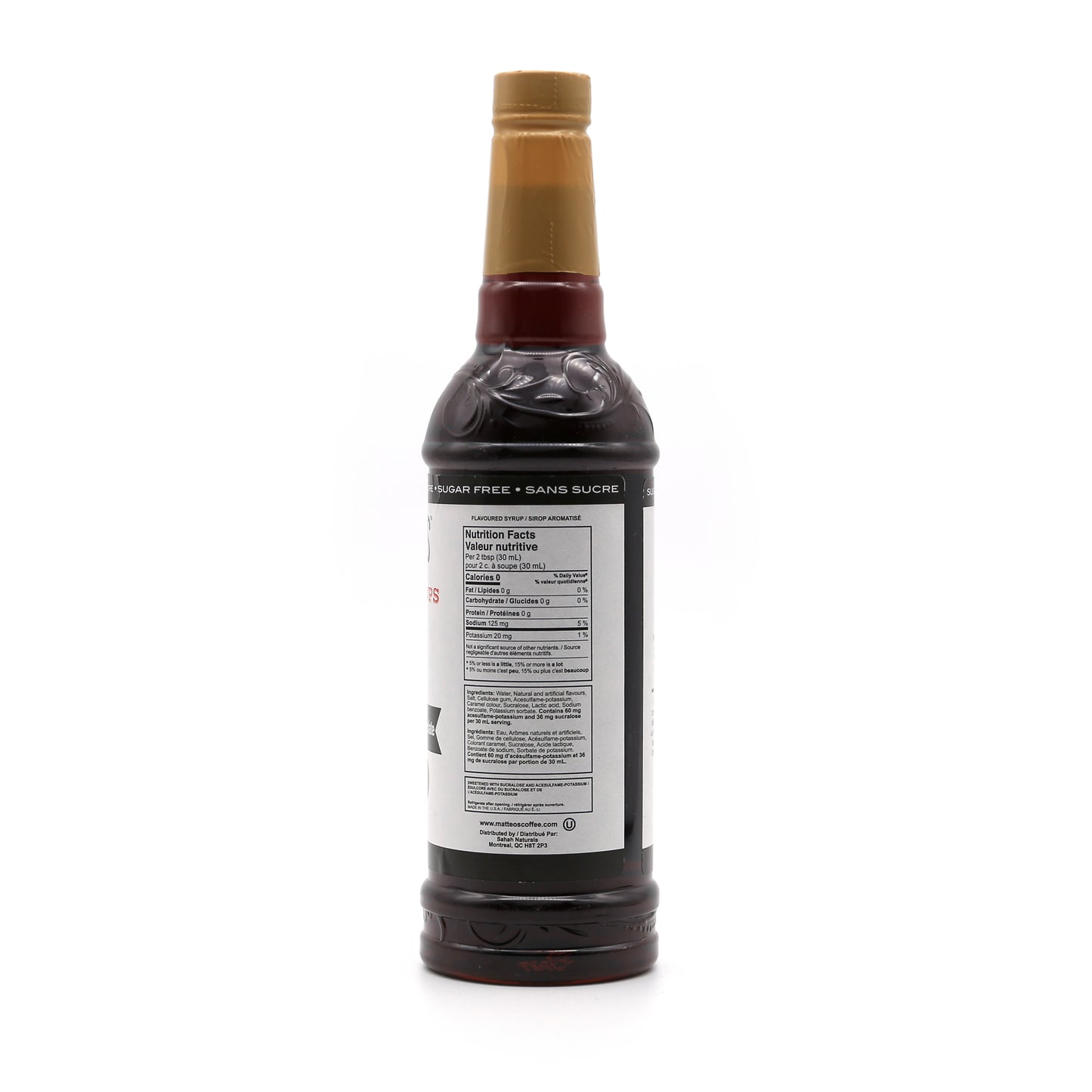 Matteo’s - Gesalzene dunkle Schokolade - Kaffeesirup (zuckerfrei) 750ml