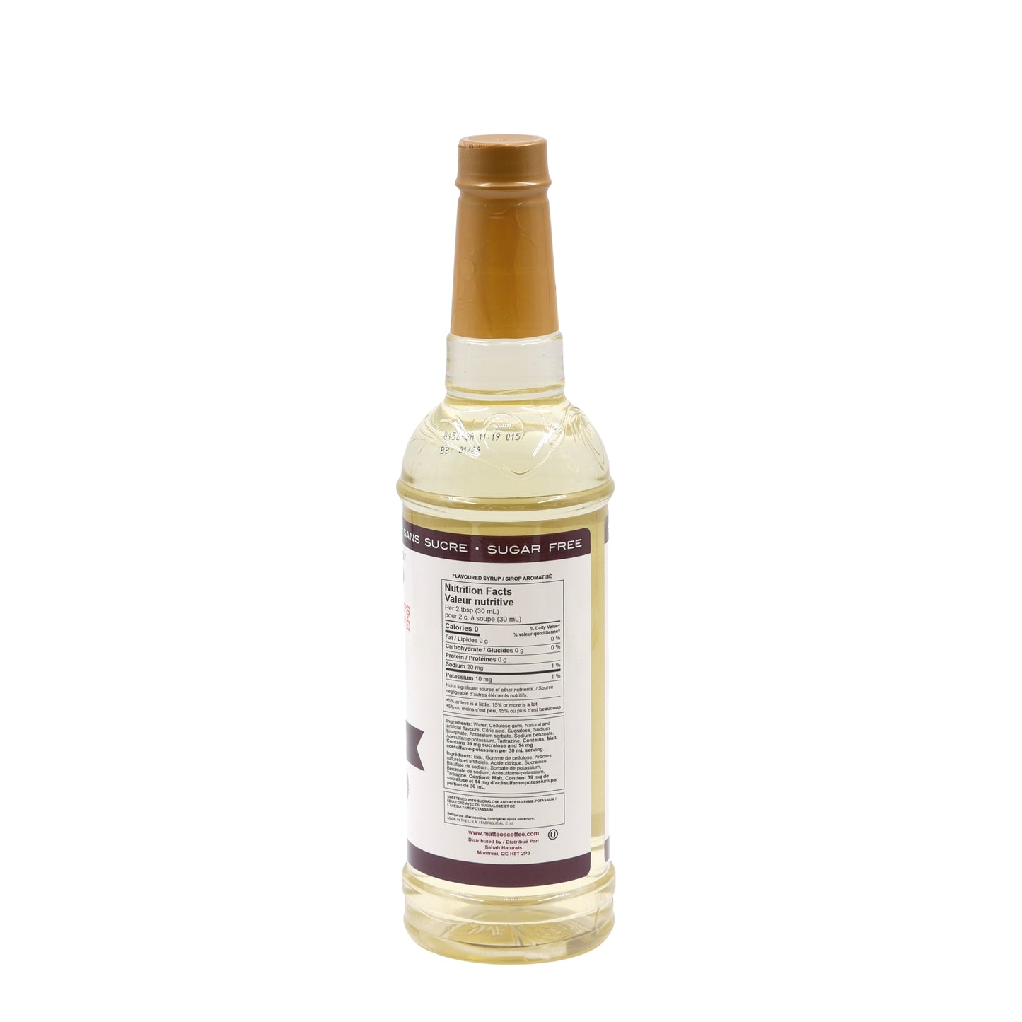 Matteo’s - Cookies & Cream - Kaffeesirup (zuckerfrei) 750ml