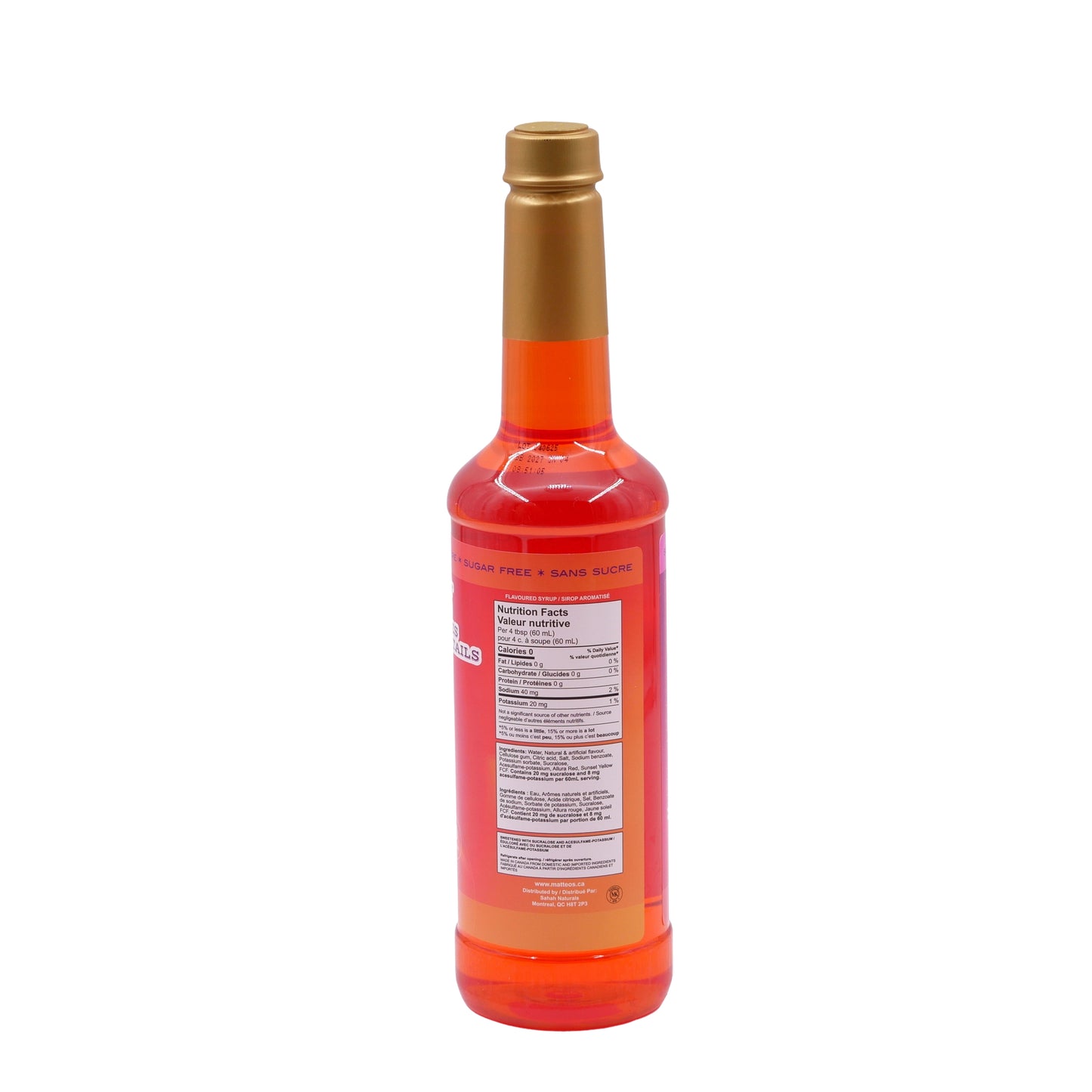 Matteo’s - Italian Spritz - Cocktailsirup (zuckerfrei) 750ml