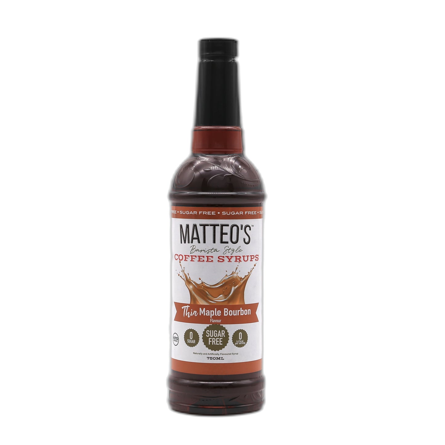 Matteo’s - Maple Bourbon - Kaffeesirup (zuckerfrei) 0,75 l