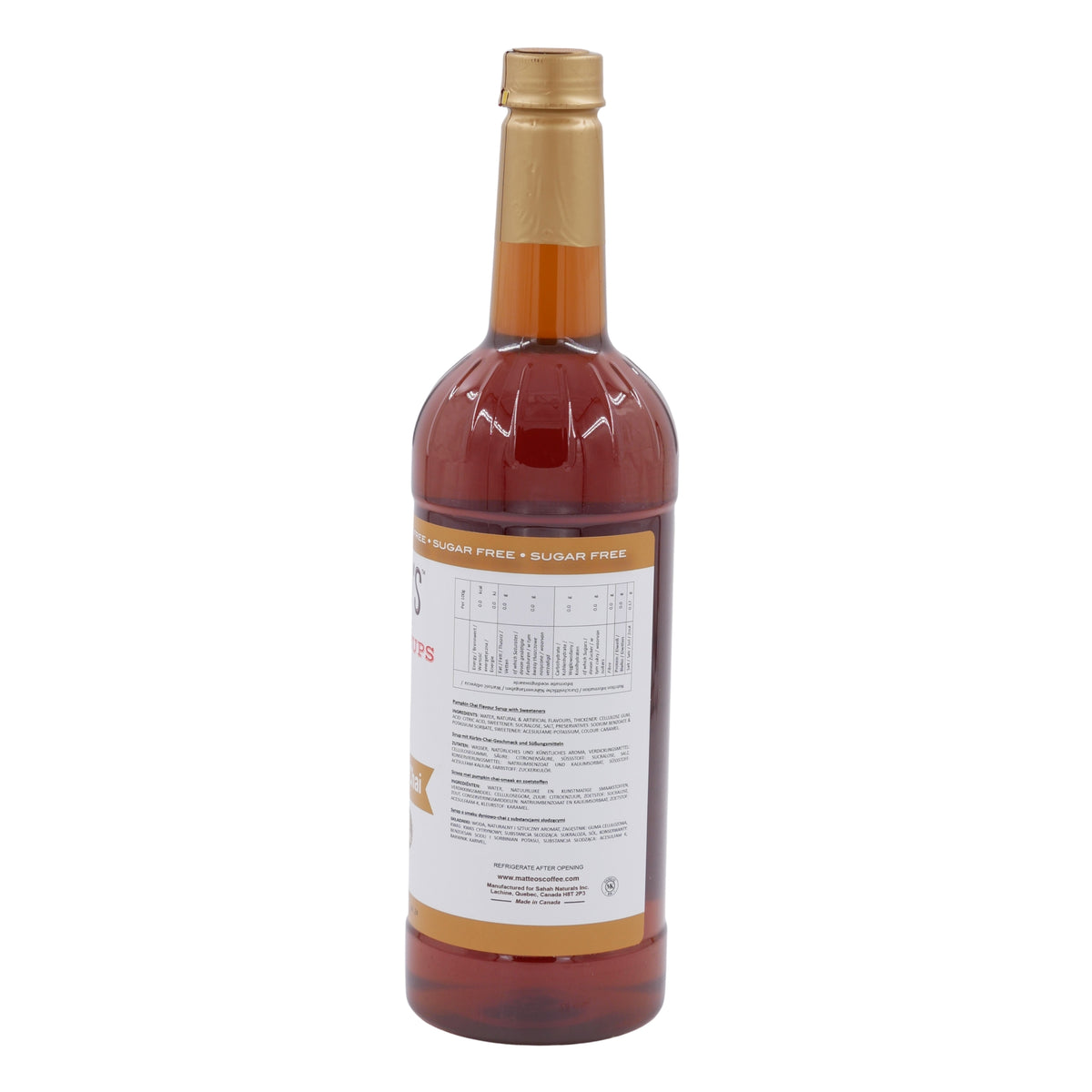 Matteo’s - Pumpkin Chai - Kaffeesirup (zuckerfrei) 1000ml