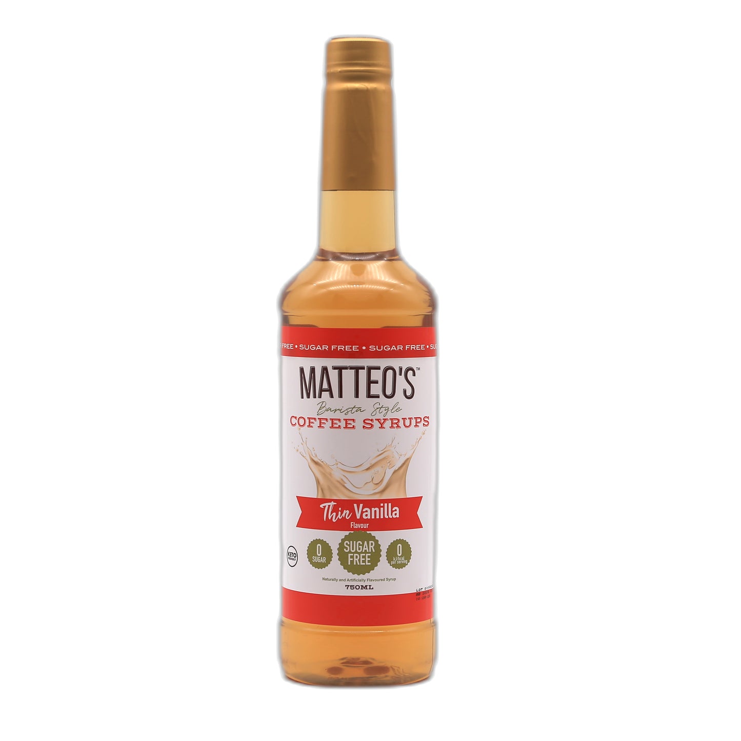 Matteo’s - Vanille - Kaffeesirup (zuckerfrei) 0,75 l