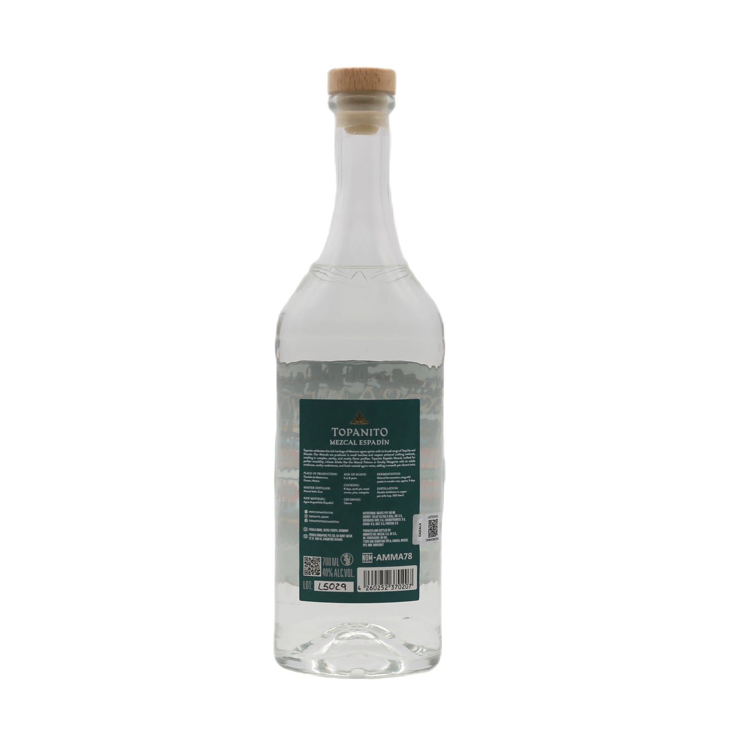 TOPANITO Mezcal Artesanal 100% Espadín 700ml